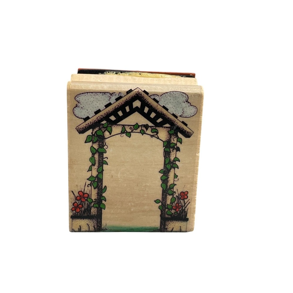 NEW NO INK Stampin Up Mounted Rubber Stamp Garden Archway